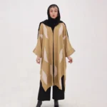 مانتو عبایی زیر زانو زنانه مدل ده برگ