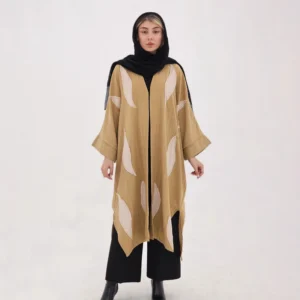 مانتو عبایی زیر زانو زنانه مدل ده برگ
